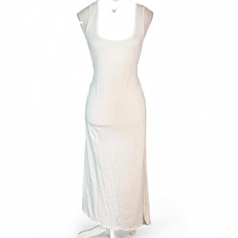 Lululemon Pima cotton open back midi white  dress with cutout back size 10